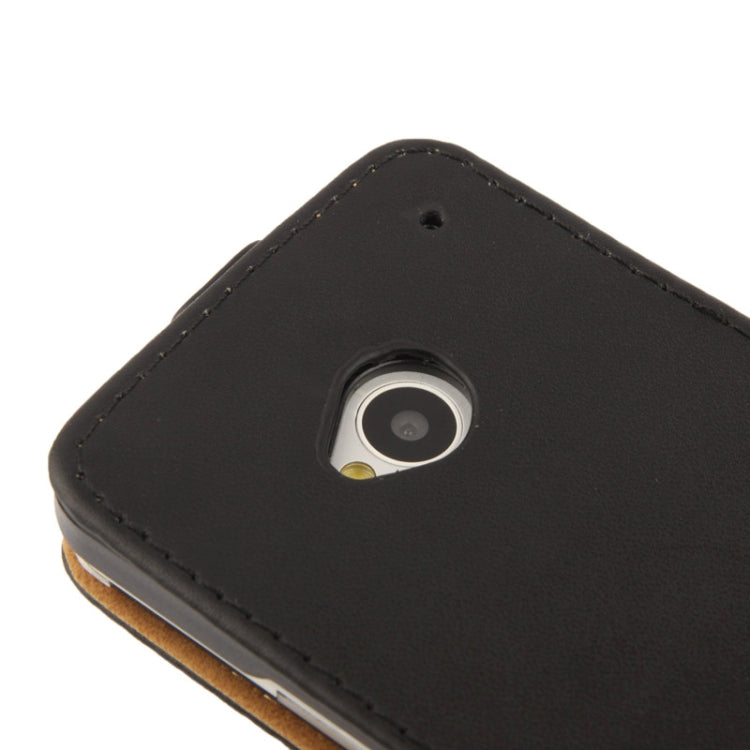 Vertical Flip Leather Case for HTC One / M7  (Black)