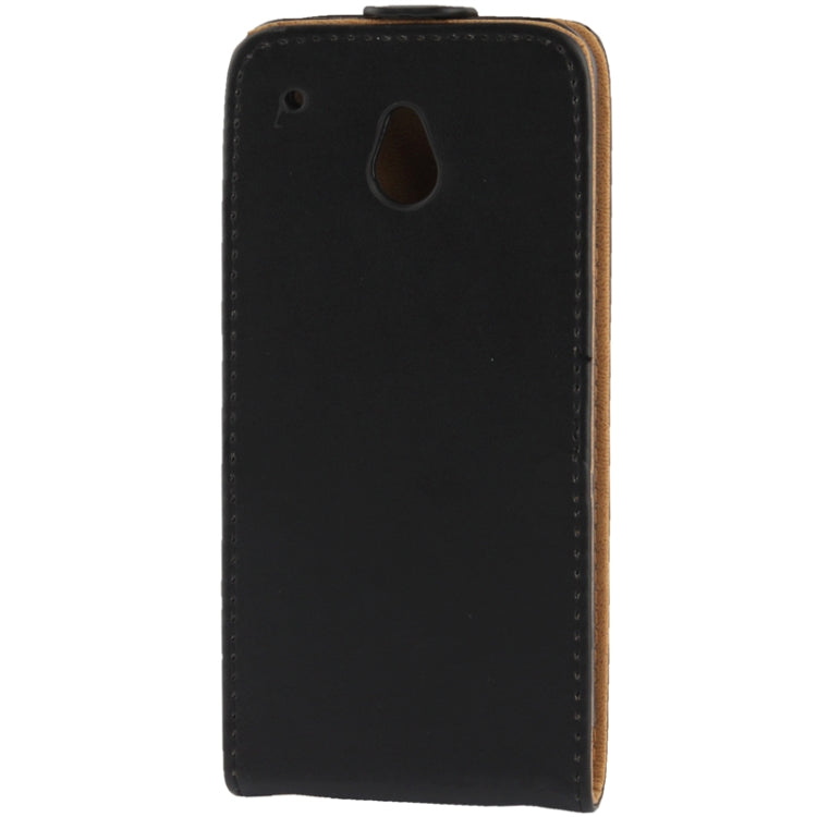 Vertical Flip Leather Case for HTC One mini / M4 (Black)