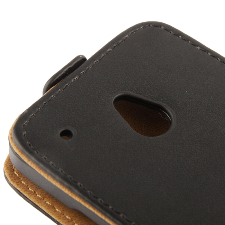 Vertical Flip Leather Case for HTC One mini / M4 (Black)