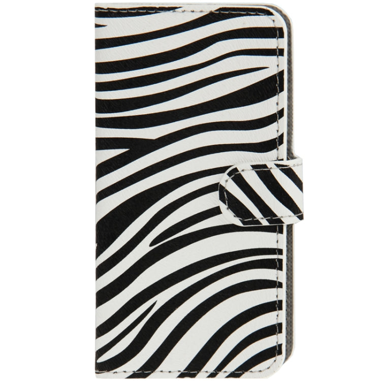 Zebra Pattern Flip Leather Case with Holder & Credit Card Slots for HTC One mini / M4