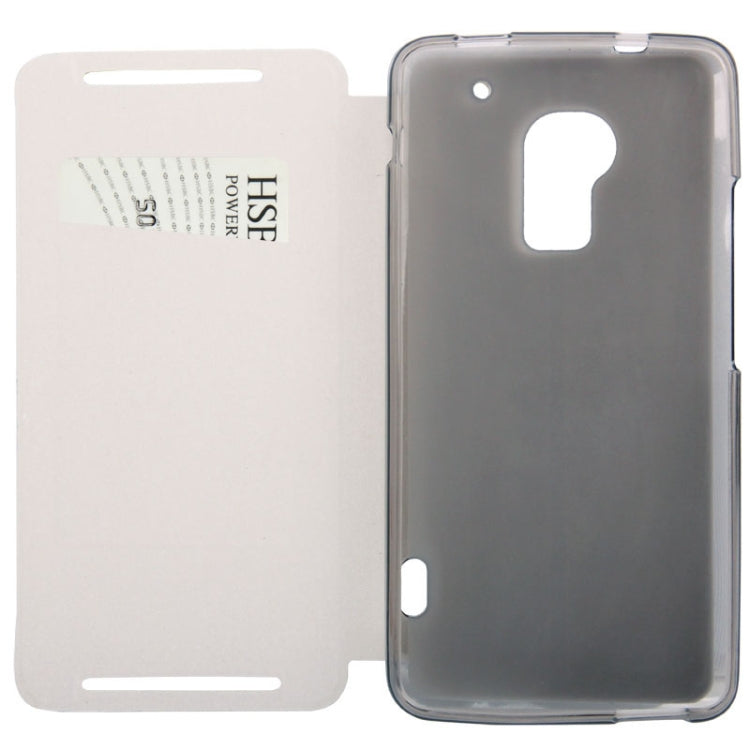 Brushed Texture Leather Case with Credit Card Slot & Holder for HTC One Max / T6 / 809d
