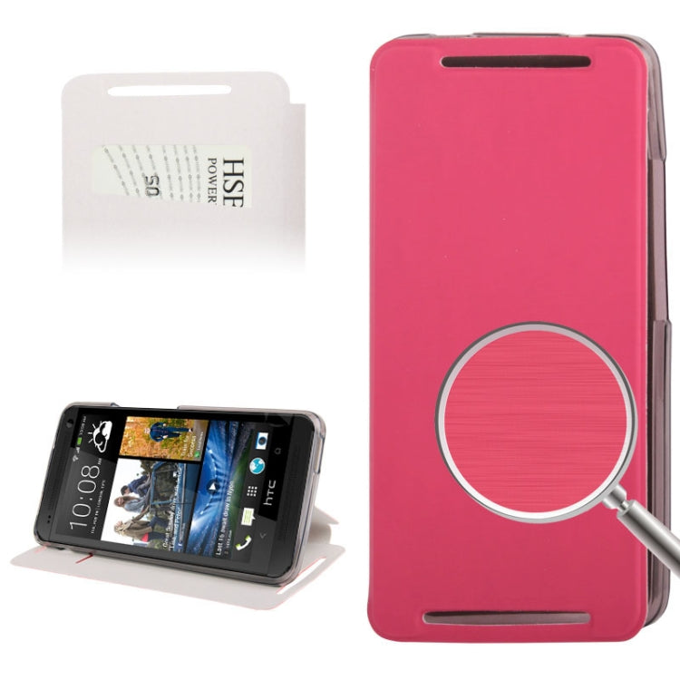 Brushed Texture Leather Case with Credit Card Slot & Holder for HTC One Max / T6 / 809d
