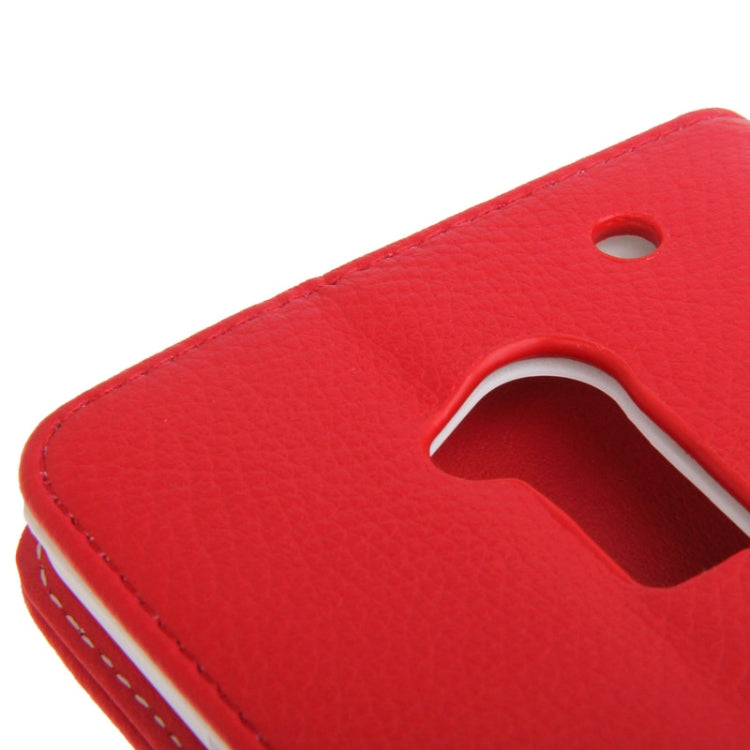 Litchi Texture Leather Case with Credit Card Slot & Holder for HTC One Max / T6 / 809d