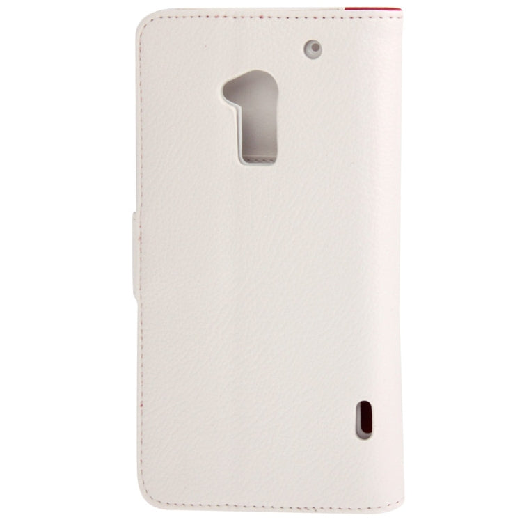 Litchi Texture Leather Case with Credit Card Slot & Holder for HTC One Max / T6 / 809d