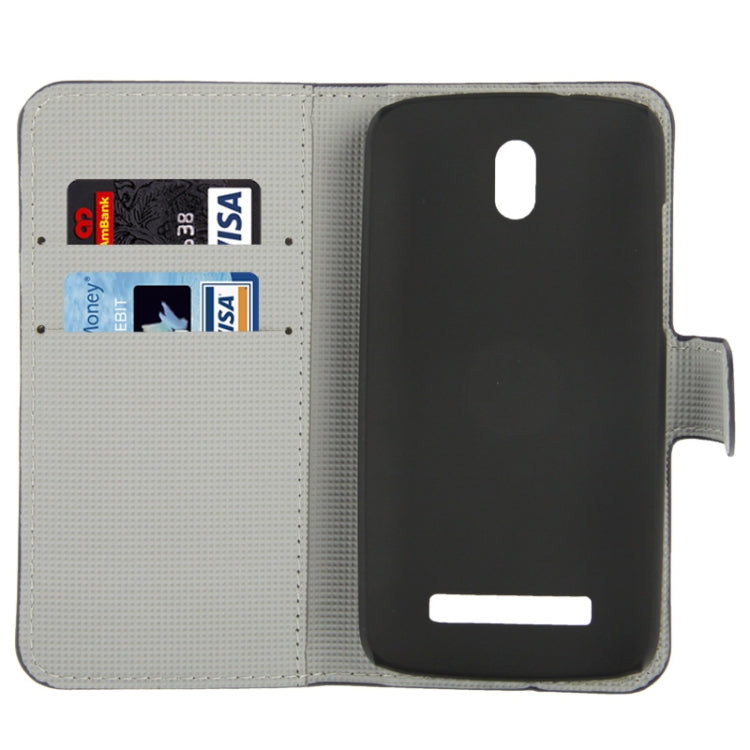 Colorful Meteor Pattern Leather Case with Credit Card Slots & Holder for HTC Desire 500