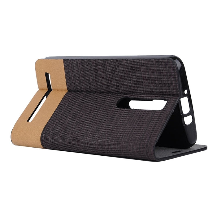 Horizontal Flip Canvas Leather Case with Card Slot & Holder for Asus Zenfone 2 ZE551ML