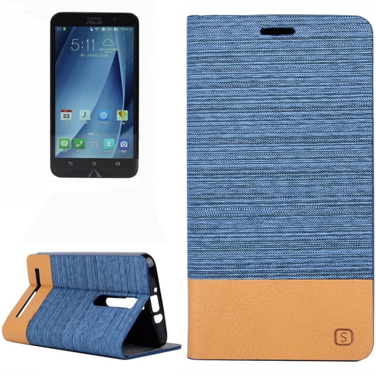 Horizontal Flip Canvas Leather Case with Card Slot & Holder for Asus Zenfone 2 ZE551ML