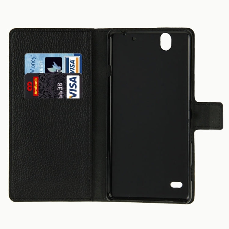 Litchi Texture Horizontal Flip Leather Case with Card Slots & Wallet & Holder for Sony Xperia C4