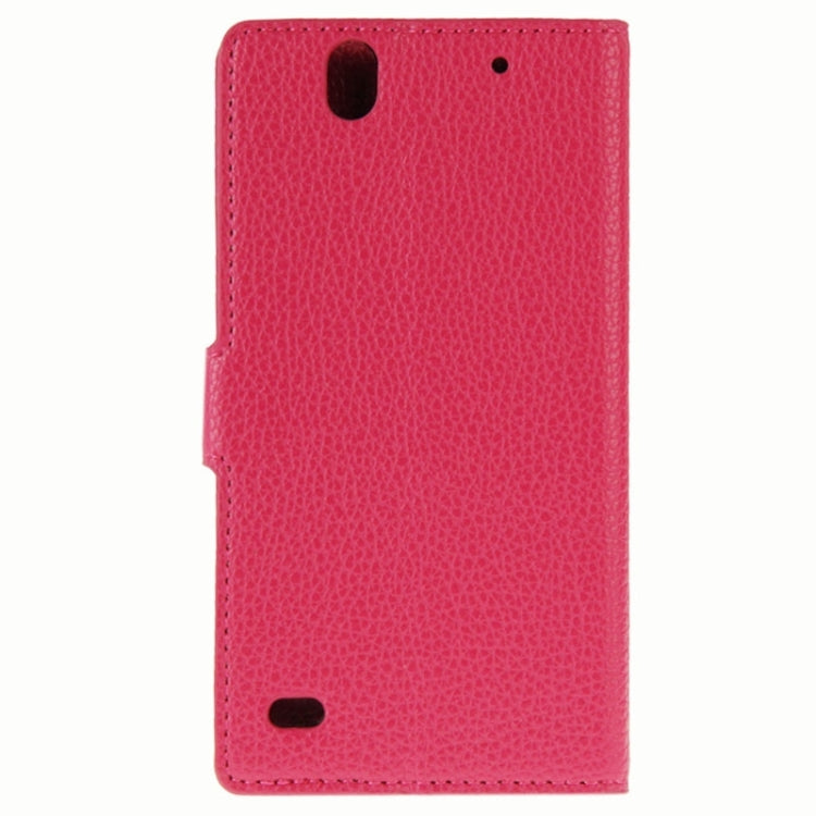 Litchi Texture Horizontal Flip Leather Case with Card Slots & Wallet & Holder for Sony Xperia C4