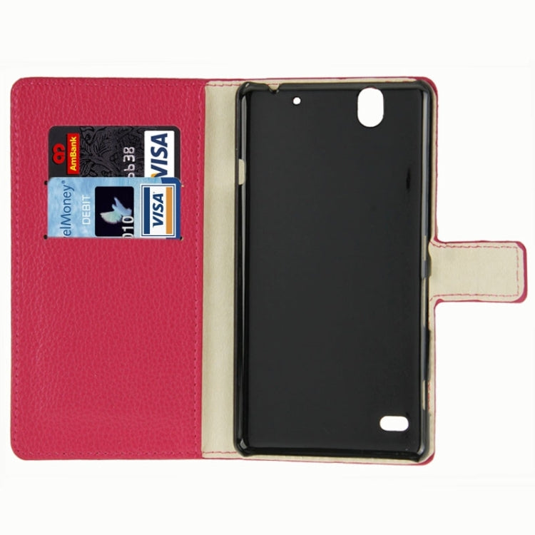 Litchi Texture Horizontal Flip Leather Case with Card Slots & Wallet & Holder for Sony Xperia C4