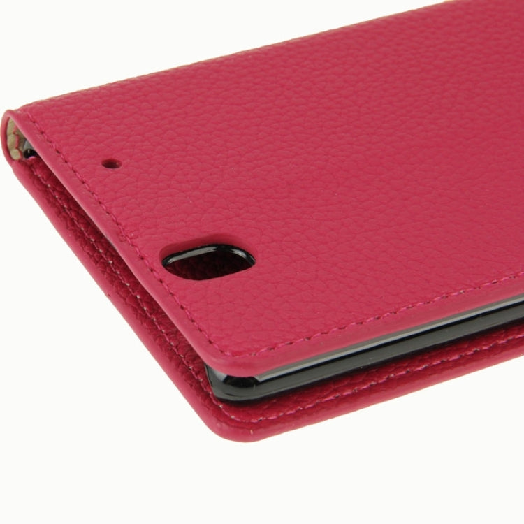 Litchi Texture Horizontal Flip Leather Case with Card Slots & Wallet & Holder for Sony Xperia C4