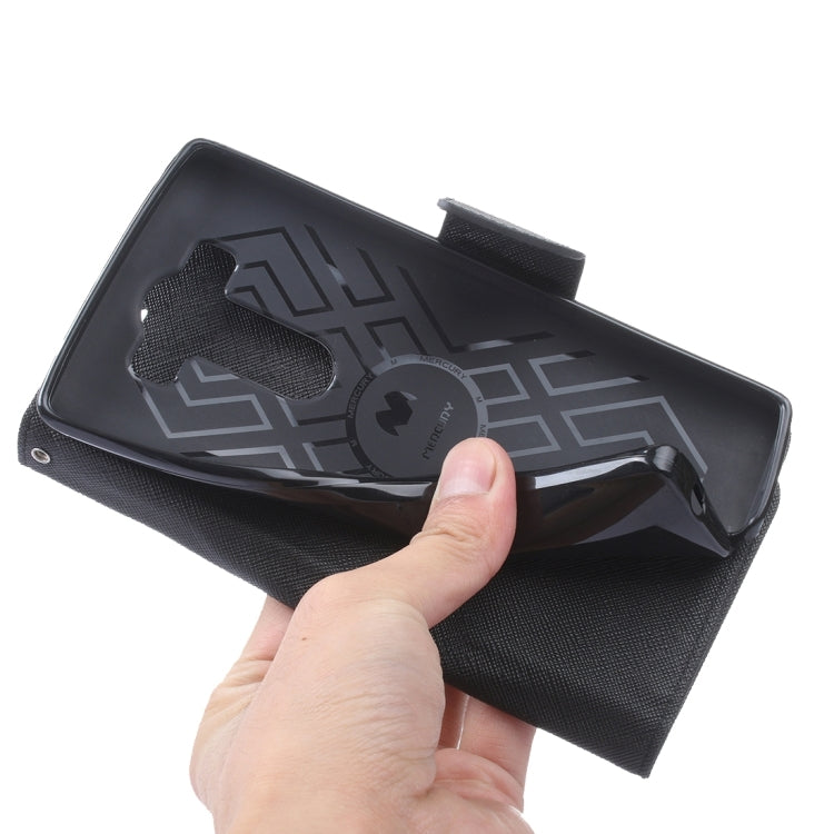 Cross Texture Horizontal Flip Leather Case with Holder & Wallet & Card Slots for LG V10