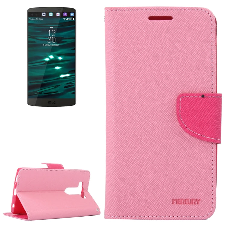 Cross Texture Horizontal Flip Leather Case with Holder & Wallet & Card Slots for LG V10