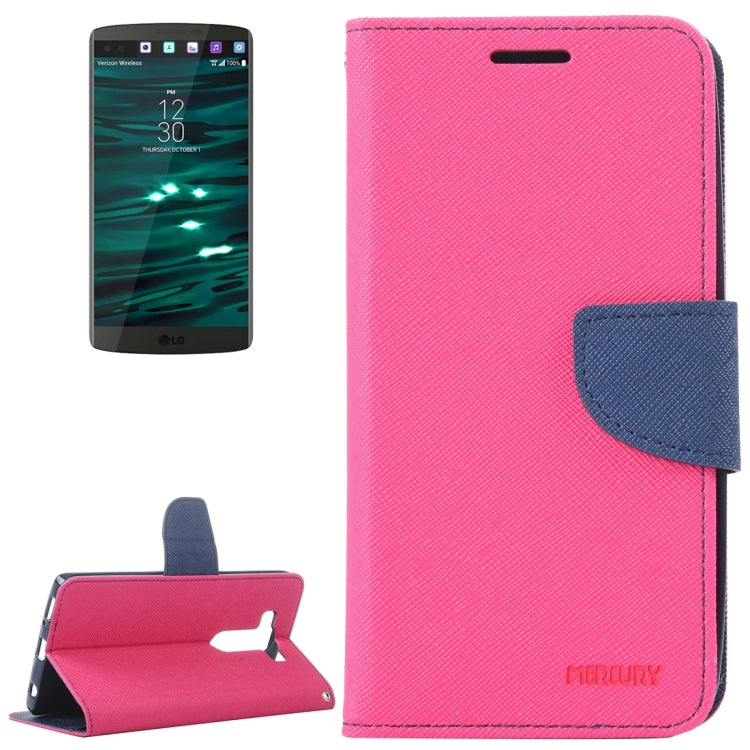 Cross Texture Horizontal Flip Leather Case with Holder & Wallet & Card Slots for LG V10