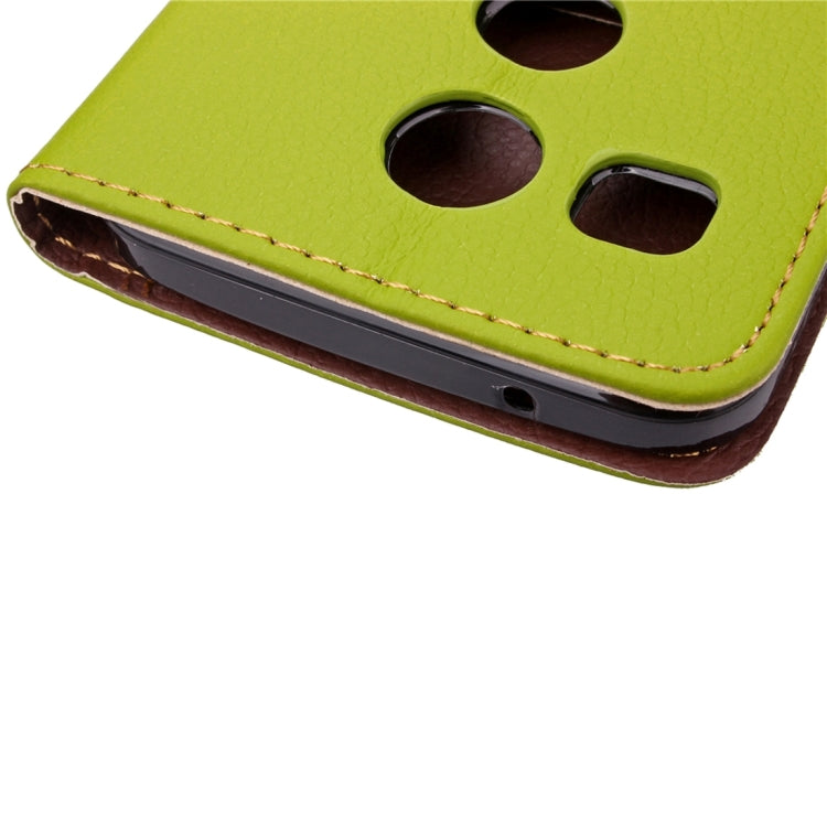 Leaf Magnetic Snap Litchi Texture Horizontal Flip Leather Case with Card Slots & Wallet & Holder & Lanyard for Google Nexus 5X