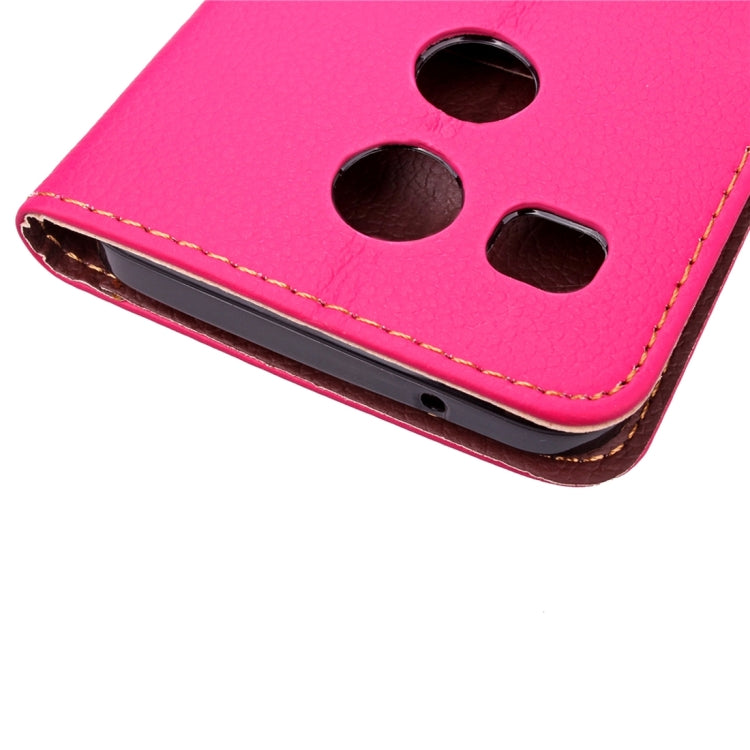 Leaf Magnetic Snap Litchi Texture Horizontal Flip Leather Case with Card Slots & Wallet & Holder & Lanyard for Google Nexus 5X