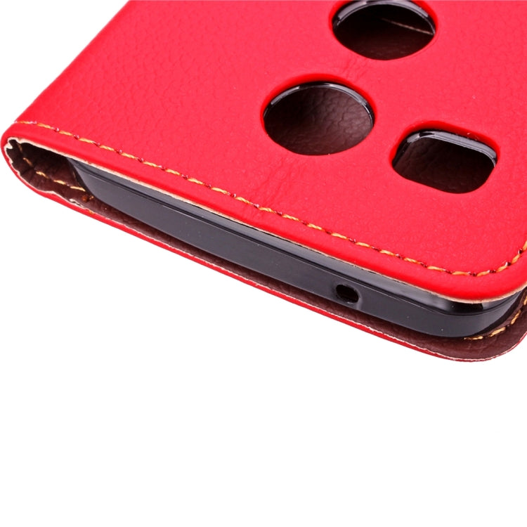 Leaf Magnetic Snap Litchi Texture Horizontal Flip Leather Case with Card Slots & Wallet & Holder & Lanyard for Google Nexus 5X