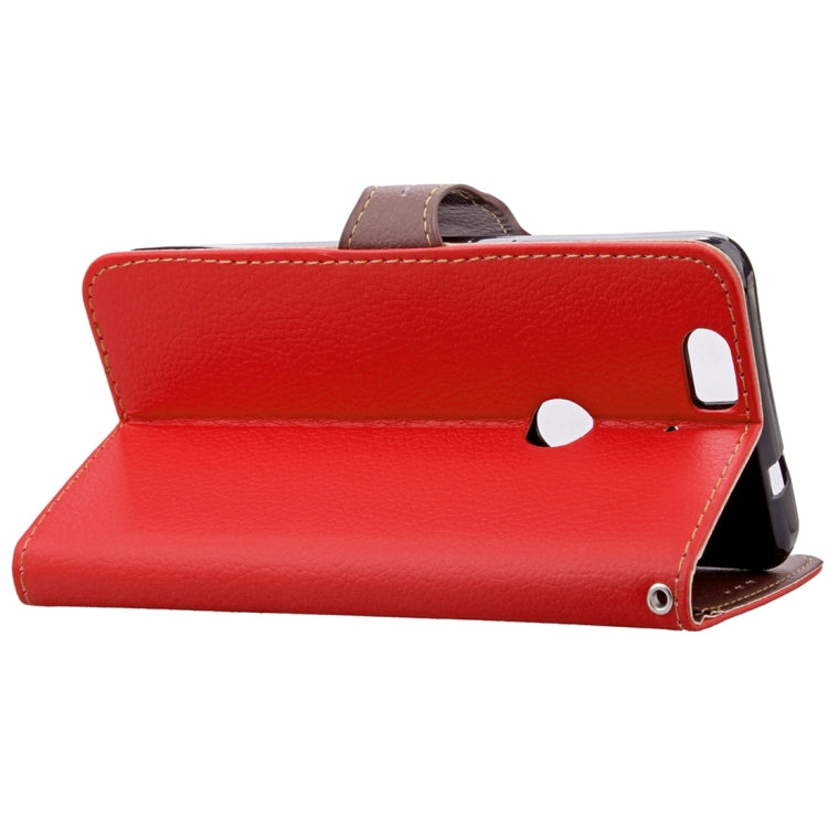 Leaf Magnetic Snap Litchi Texture Horizontal Flip Leather Case with Card Slots & Wallet & Holder & Lanyard for Google Nexus 6P