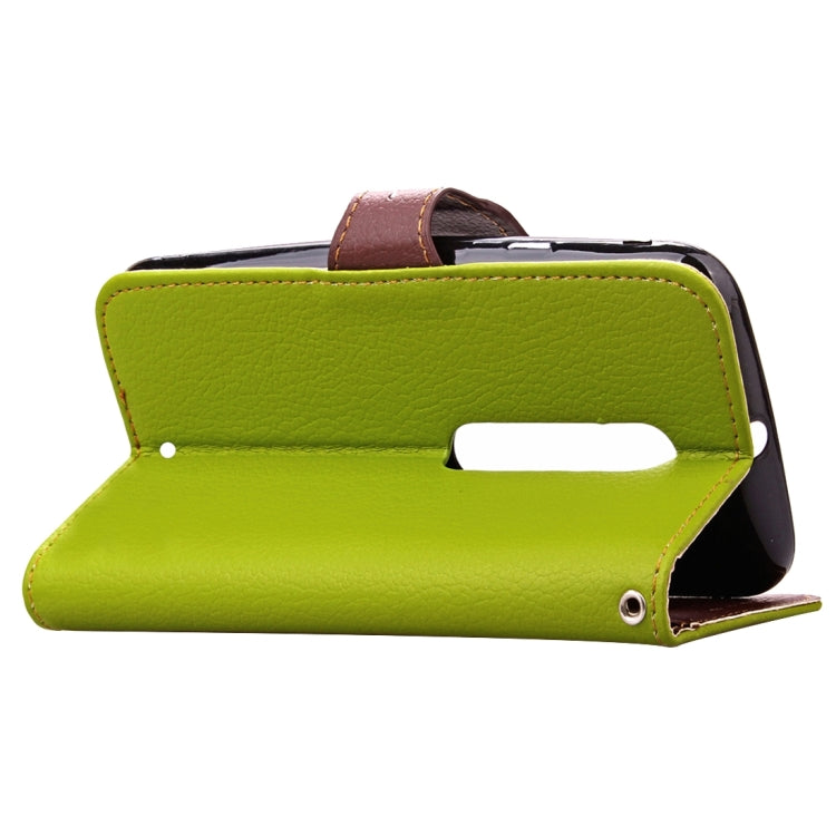 Leaf Magnetic Snap Litchi Texture Horizontal Flip Leather Case with Card Slots & Wallet & Holder & Lanyard for Motorola Moto X Style
