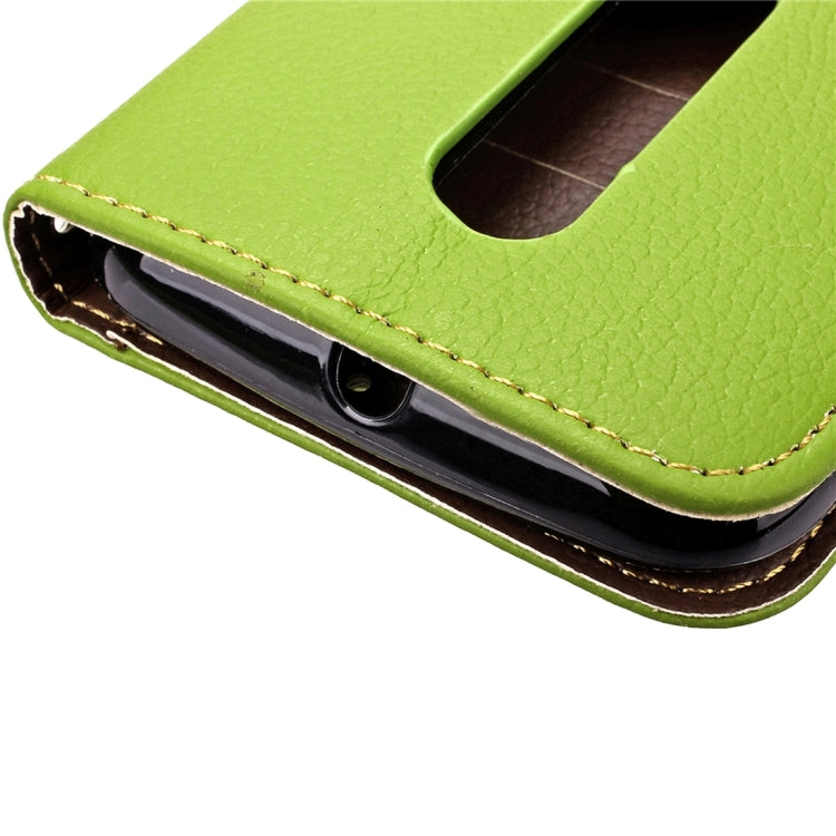 Leaf Magnetic Snap Litchi Texture Horizontal Flip Leather Case with Card Slots & Wallet & Holder & Lanyard for Motorola Moto X Style