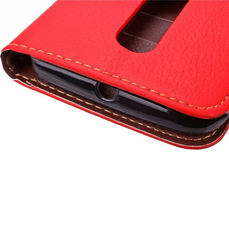 Leaf Magnetic Snap Litchi Texture Horizontal Flip Leather Case with Card Slots & Wallet & Holder & Lanyard for Motorola Moto X Style