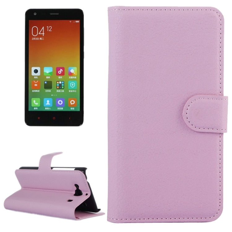 Litchi Texture Horizontal Flip Leather Case with Card Slots & Holder & Wallet for Xiaomi Redmi 2
