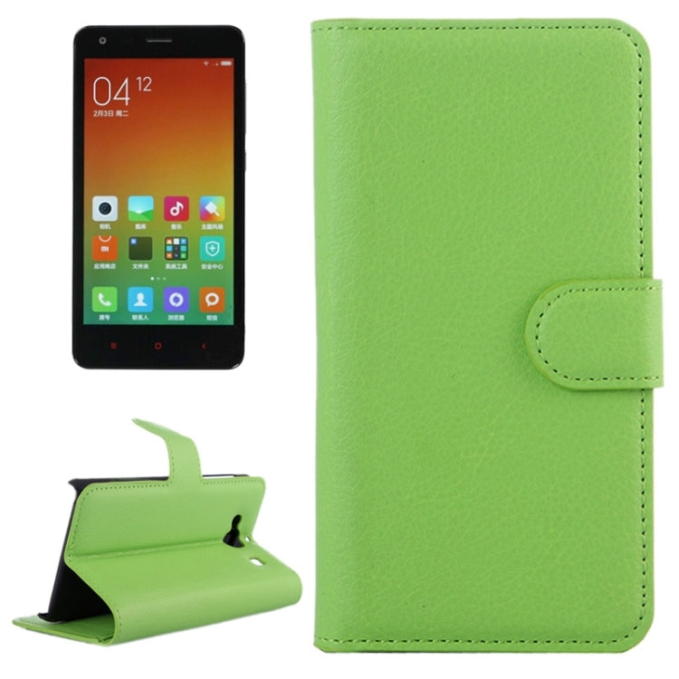 Litchi Texture Horizontal Flip Leather Case with Card Slots & Holder & Wallet for Xiaomi Redmi 2