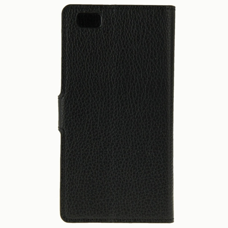 Litchi Texture Horizontal Flip Leather Case with Card Slots & Wallet & Holder for Huawei P8 Lite