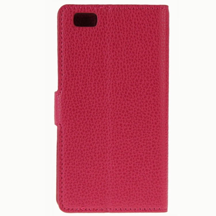 Litchi Texture Horizontal Flip Leather Case with Card Slots & Wallet & Holder for Huawei P8 Lite