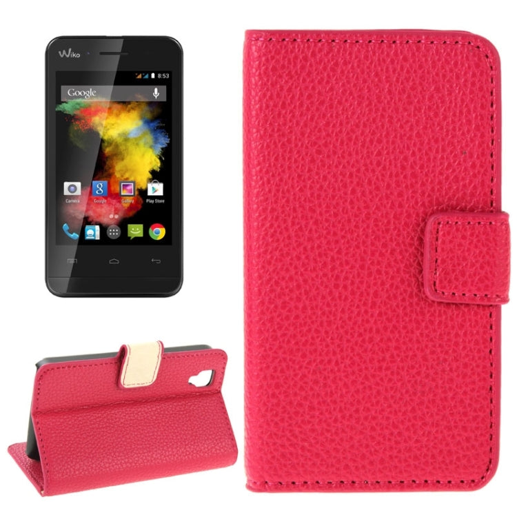 Litchi Texture Flip Leather Case with Holder & Card Slots & Wallet for Wiko Goa
