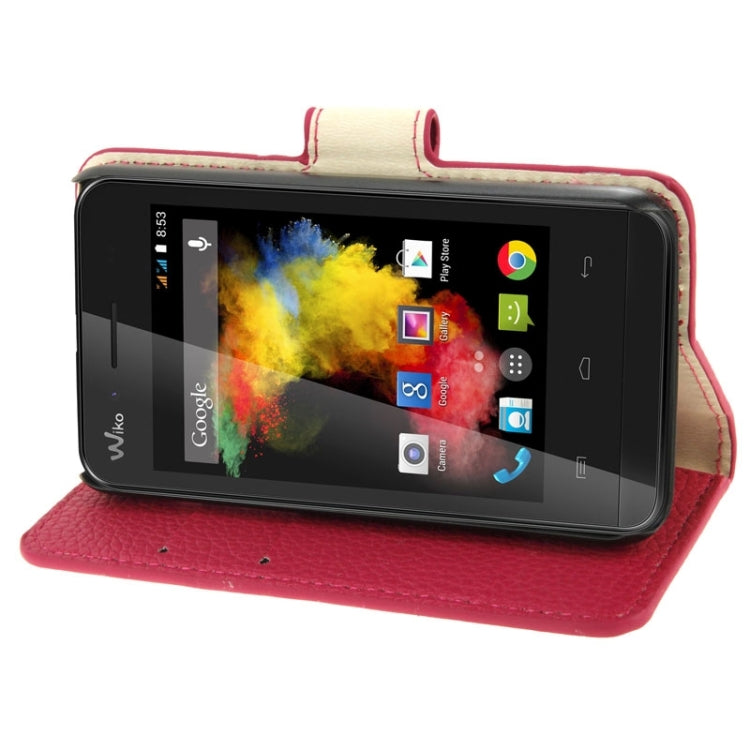 Litchi Texture Flip Leather Case with Holder & Card Slots & Wallet for Wiko Goa