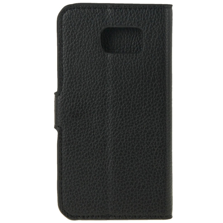 For Galaxy S6 / G920 Litchi Texture Flip Leather Case with Holder & Card Slots & Wallet