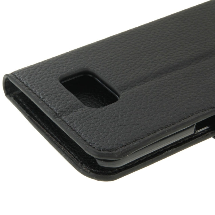 For Galaxy S6 / G920 Litchi Texture Flip Leather Case with Holder & Card Slots & Wallet