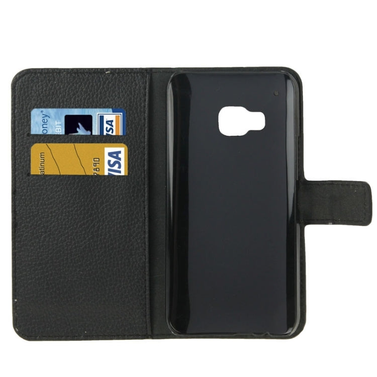 Litchi Texture Flip Leather Case with Holder & Card Slots & Wallet for HTC One M9