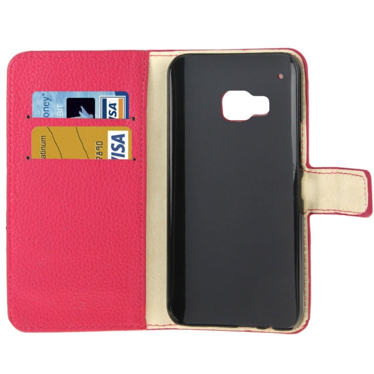 Litchi Texture Flip Leather Case with Holder & Card Slots & Wallet for HTC One M9