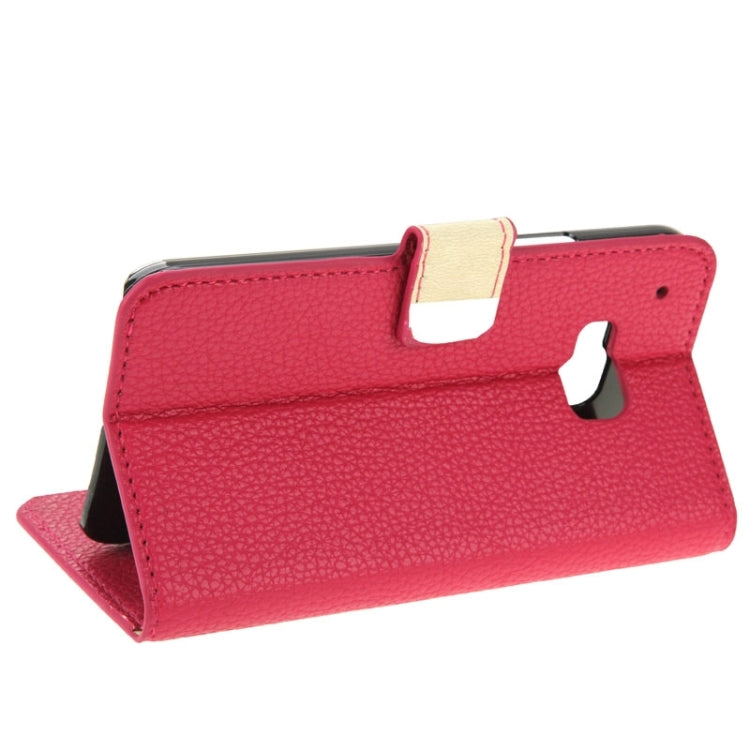 Litchi Texture Flip Leather Case with Holder & Card Slots & Wallet for HTC One M9