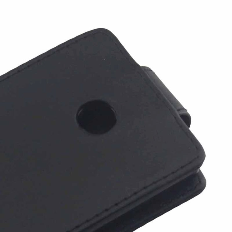 Vertical Flip Magnetic Button Leather Case for Microsoft Lumia 435