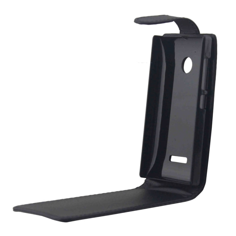 Vertical Flip Magnetic Button Leather Case for Microsoft Lumia 532