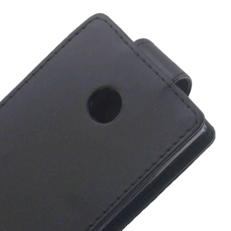 Vertical Flip Magnetic Button Leather Case for Microsoft Lumia 532