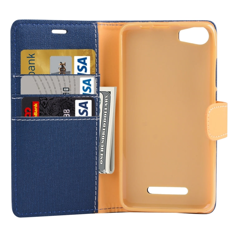 Cloth Texture Horizontal Flip Leather Case with Holder & Card Slots & Wallet for Wiko Lenny 2