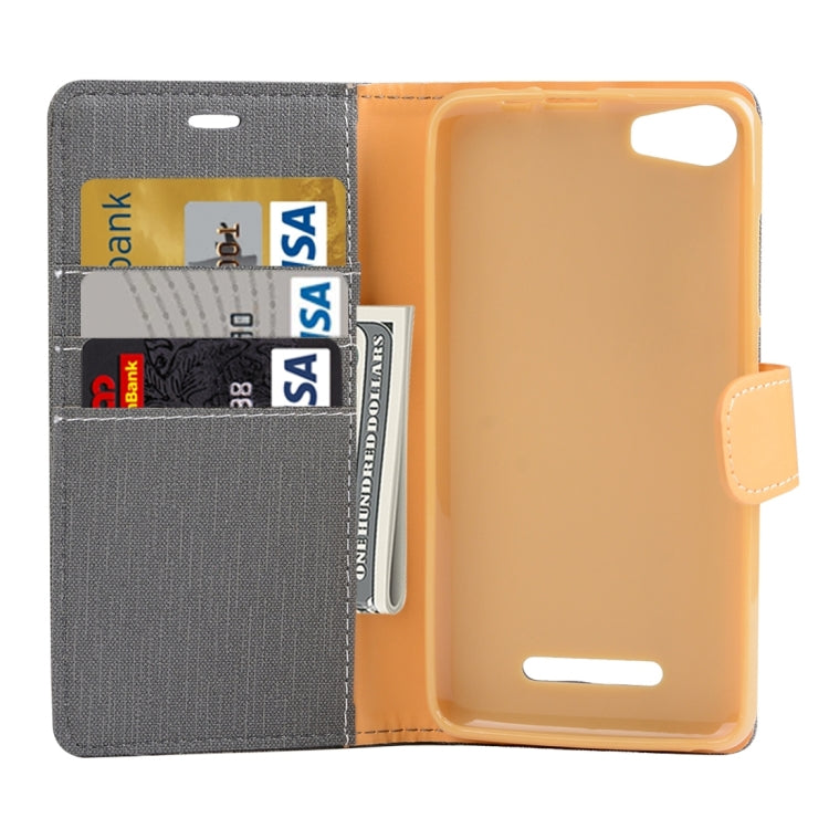 Cloth Texture Horizontal Flip Leather Case with Holder & Card Slots & Wallet for Wiko Lenny 2