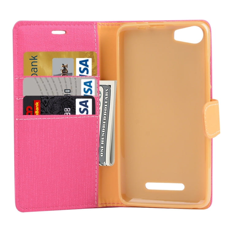 Cloth Texture Horizontal Flip Leather Case with Holder & Card Slots & Wallet for Wiko Lenny 2