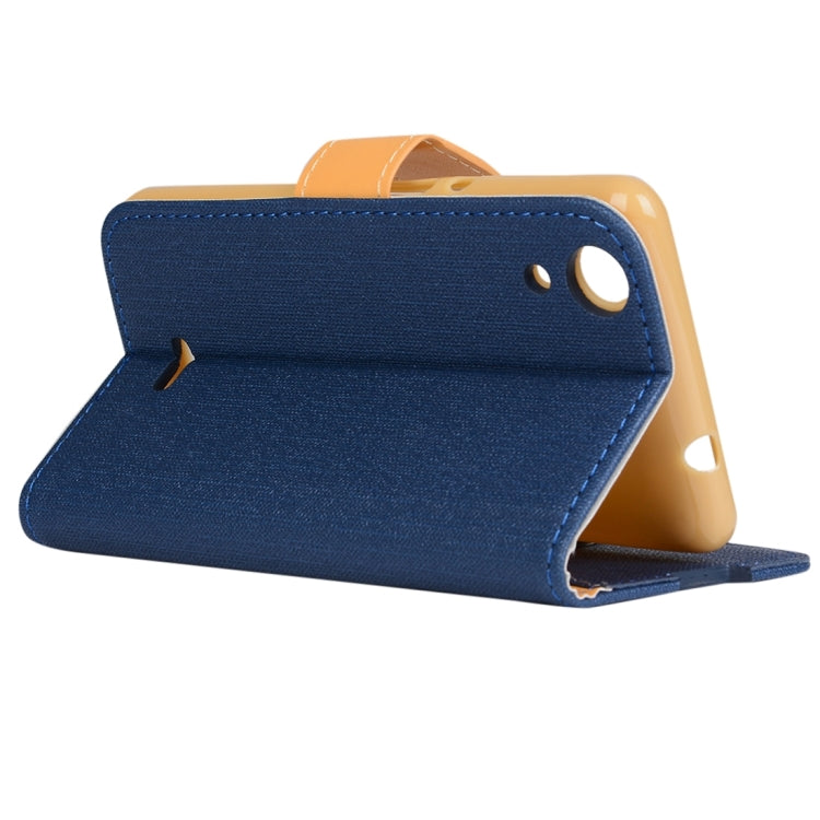 Cloth Texture Horizontal Flip Leather Case with Holder & Card Slots & Wallet for Wiko Rainbow Lite