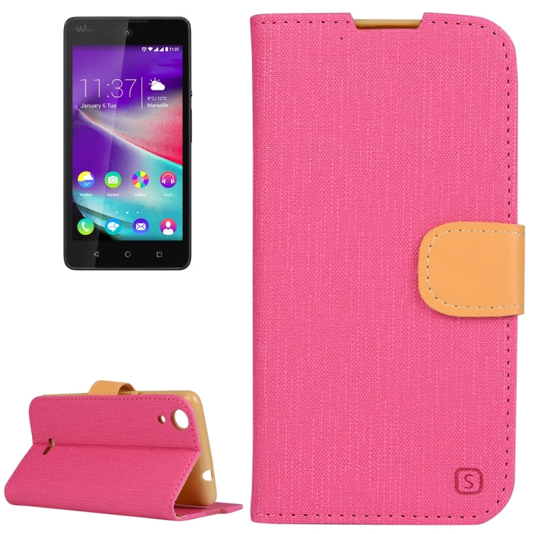 Cloth Texture Horizontal Flip Leather Case with Holder & Card Slots & Wallet for Wiko Rainbow Lite