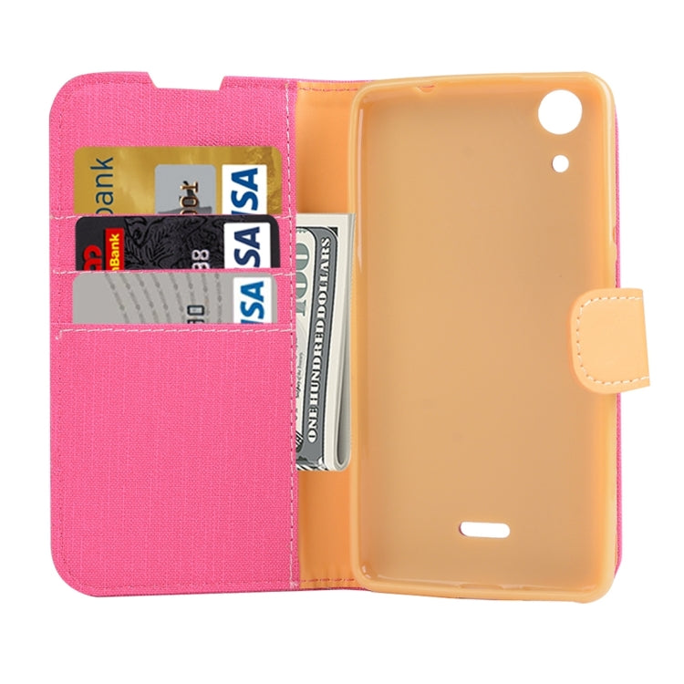 Cloth Texture Horizontal Flip Leather Case with Holder & Card Slots & Wallet for Wiko Rainbow Lite