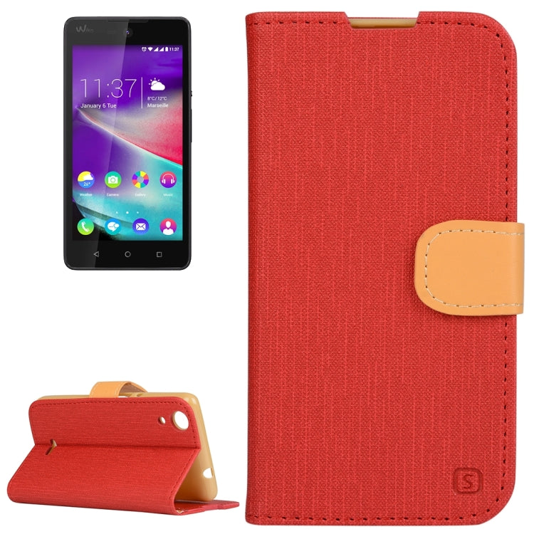 Cloth Texture Horizontal Flip Leather Case with Holder & Card Slots & Wallet for Wiko Rainbow Lite