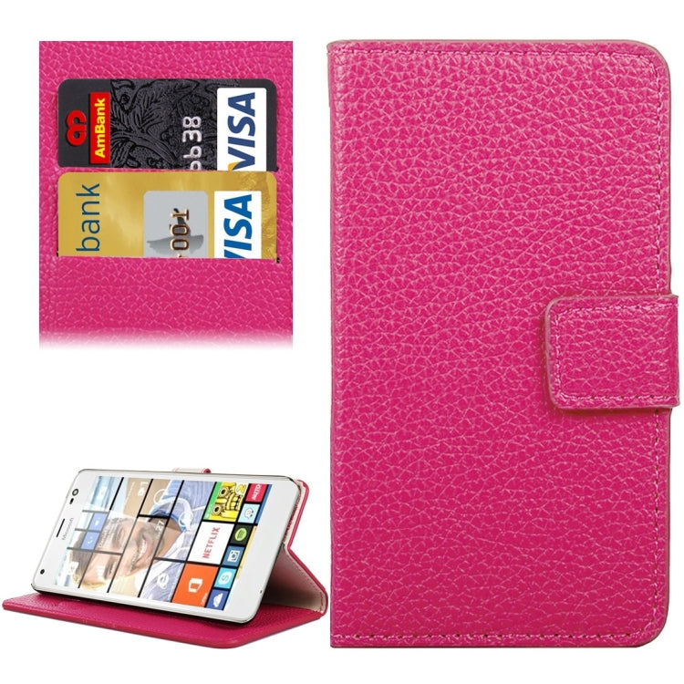 Litchi Texture Horizontal Flip Leather Case with Holder & Card Slots & Wallet for Microsoft Lumia 850