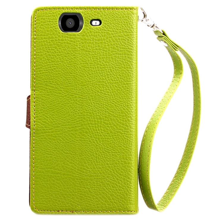 Leaf Magnetic Snap Litchi Texture Horizontal Flip Leather Case with Card Slots & Holder & Wallet & Lanyard for Wiko Highway