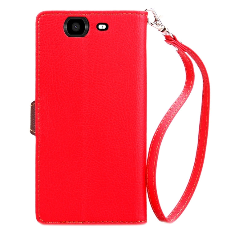 Leaf Magnetic Snap Litchi Texture Horizontal Flip Leather Case with Card Slots & Holder & Wallet & Lanyard for Wiko Highway