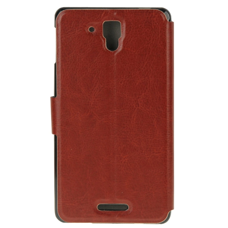 Crazy Horse Texture Horizontal Flip Leather Case with Holder for  Lenovo S898T /  S898T+
